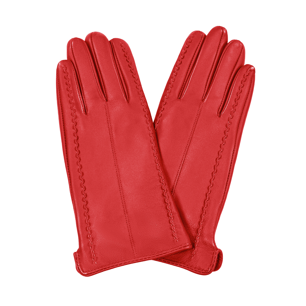 New Fashion Winter Warmth Women's Fashion Real Leather Gloves Fur Lined Gloves Mittens For Formal Occasions