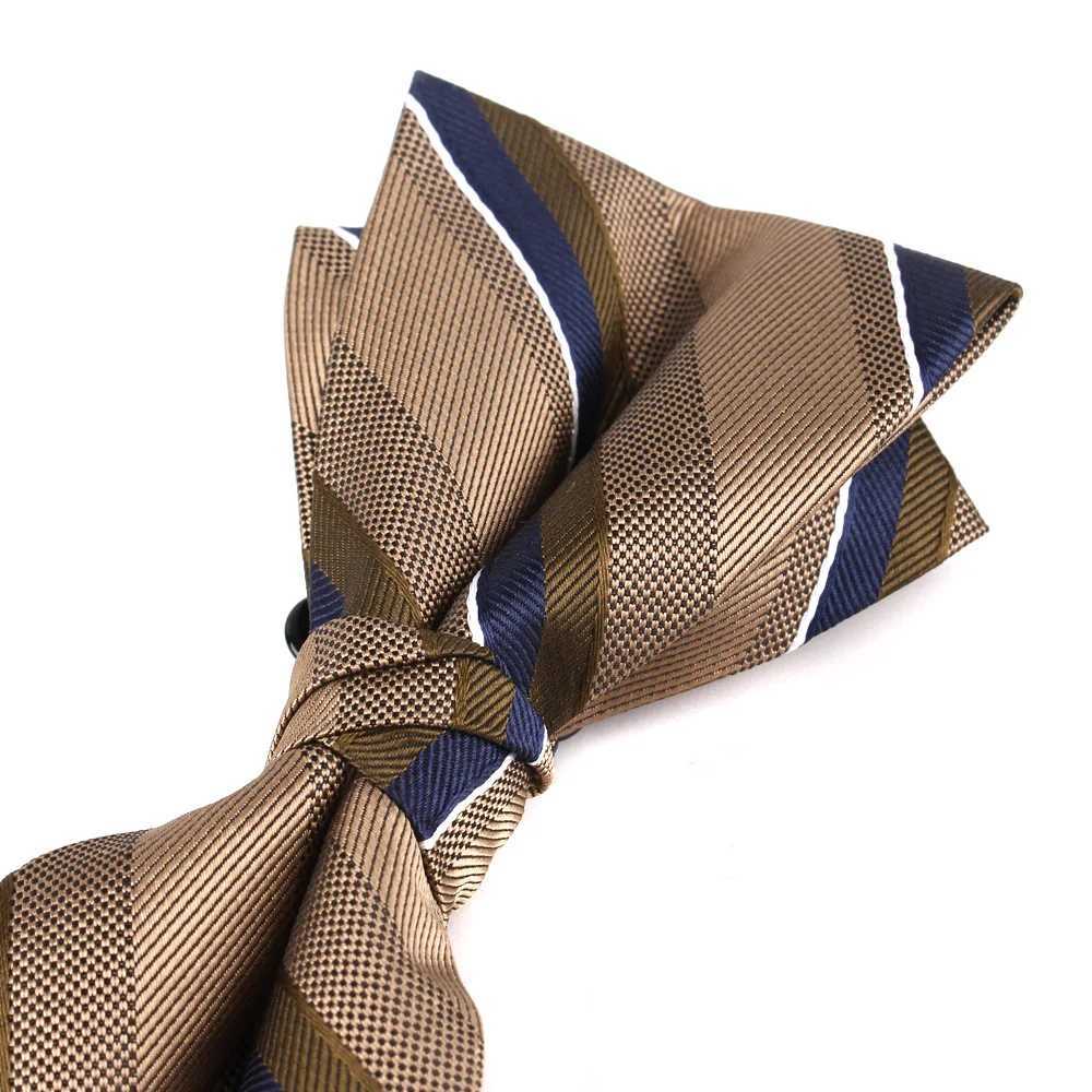 New wedding tie brown mens tie text tie advertisement mens tie Cravats party striped tie gift Y240925