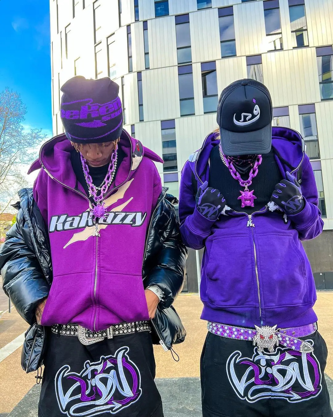 Y2k black multi pocket patch button access control cargo pants mens and womens trendy street loose casual mens clothing 240924