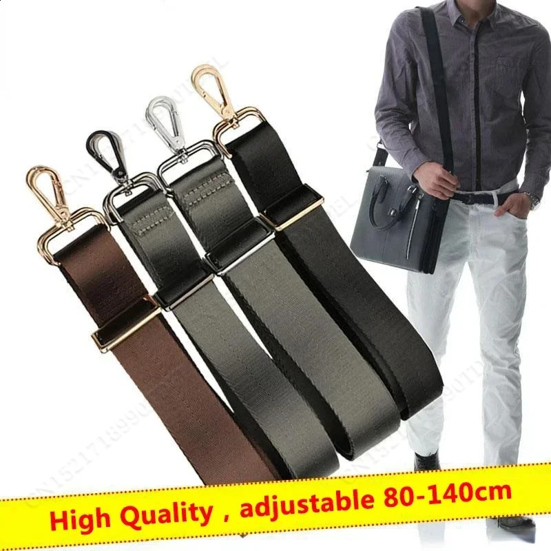 80140CM replaces briefcase shoulder strap mens cross body bag adjustable black womens accessories 240926