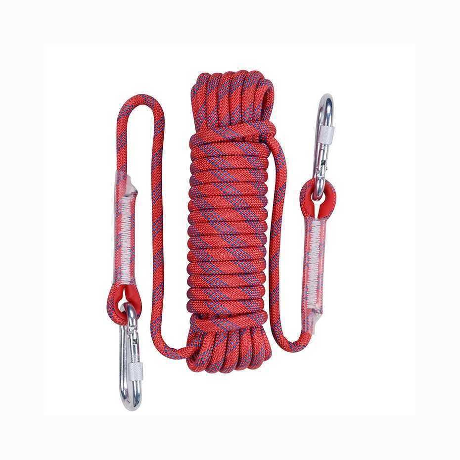 OD. 10mm climbing rope tree wall climbing equipment outdoor fire escape safety rope buckle length 20m 30m CL240926