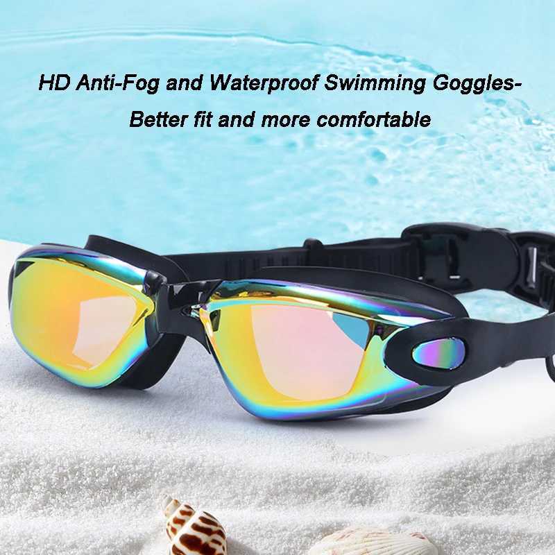 Newly designed high-definition adult swimming goggles with silicone waterproof and anti fog coating professional CL240927