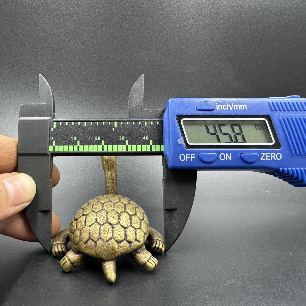 Brass Turtle Figurine Statue Animal Figurines Toys House Desktop Decoration Turtle Vintage Brass Tabletop Engraved Decorative Ornaments