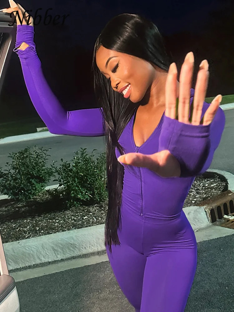 Nibber Sporty Casual 2 Piece Set Women Tracksuit Hooded Zip Crop TopsLeggings Fitness Soft Stretch Streetwear Activity Suit 240926