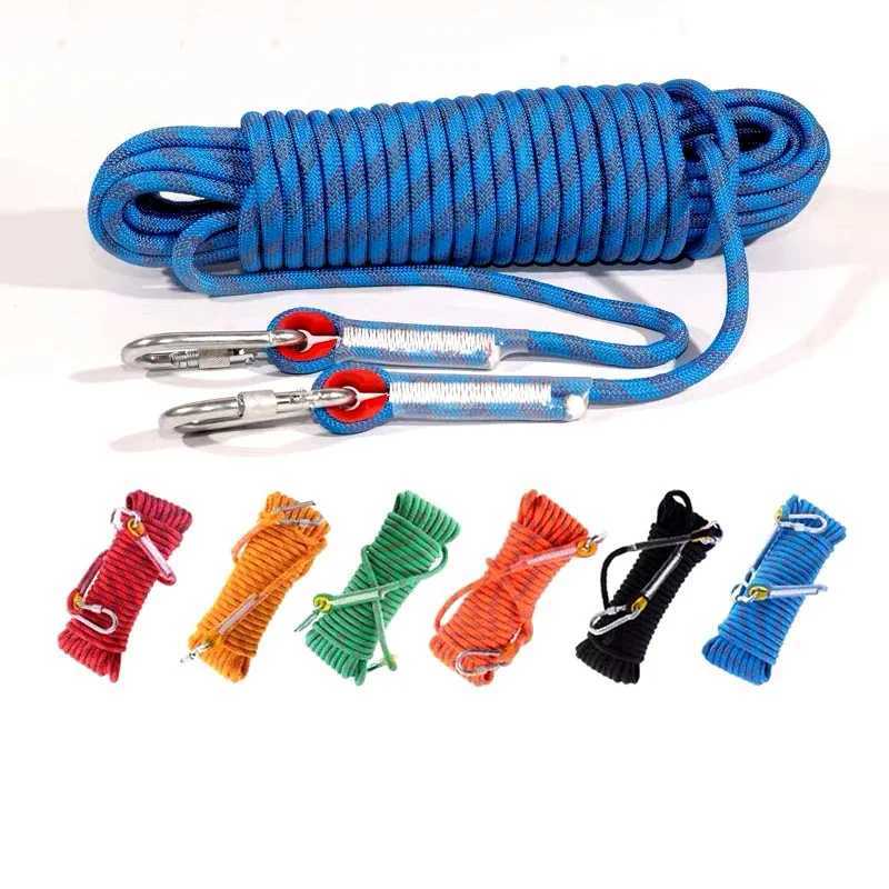 12mm climbing rope outdoor tree and rock equipment mountain lifeline emergency survival and safety equipment escape and rescue static rope CL240926