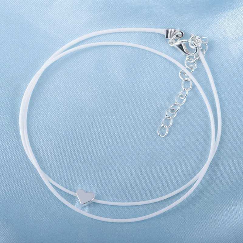3PCSBohemian Multi Layer Rope Chain Heart Anklets for Women Fashion Love Pendent Ankel Bracelet Summer Foot Leg Party JewelryX240926