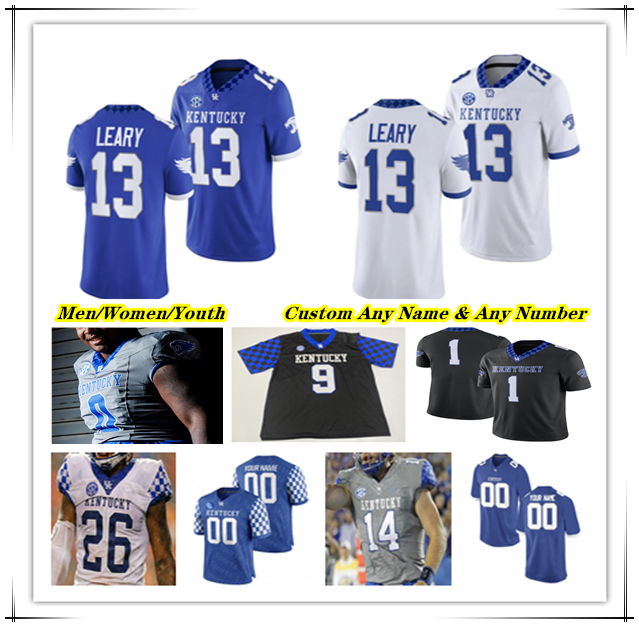 Kentucky UK College Jerseys Football Brock Vandagriff Demie Sumo-Karngbaye Jamarion Wilcox Dane Key D'Eryk Jackson J.J. Weaver Maxwell Hairston Zion Childress 4XL