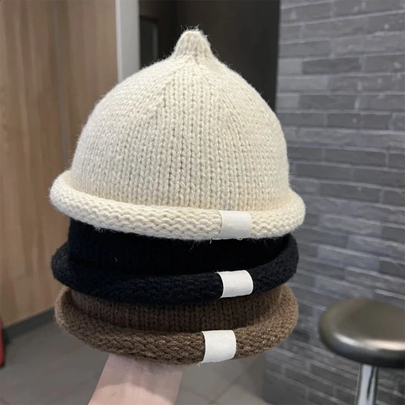 winter warm baby hat soft knitted boy and girl bear outdoor cold proof toddler pull 240925