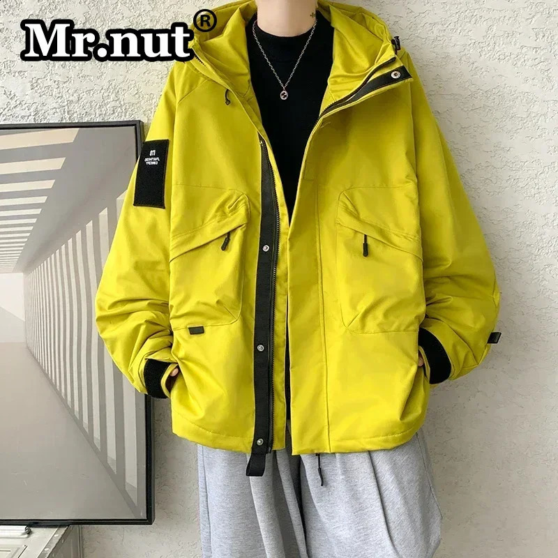 Mr.nut Winter Thickened Jackets Autumn Waterproof Jacket Man Windbreak Camping Overcoat Casual Loose Large Pocket Mens Clothing 240923