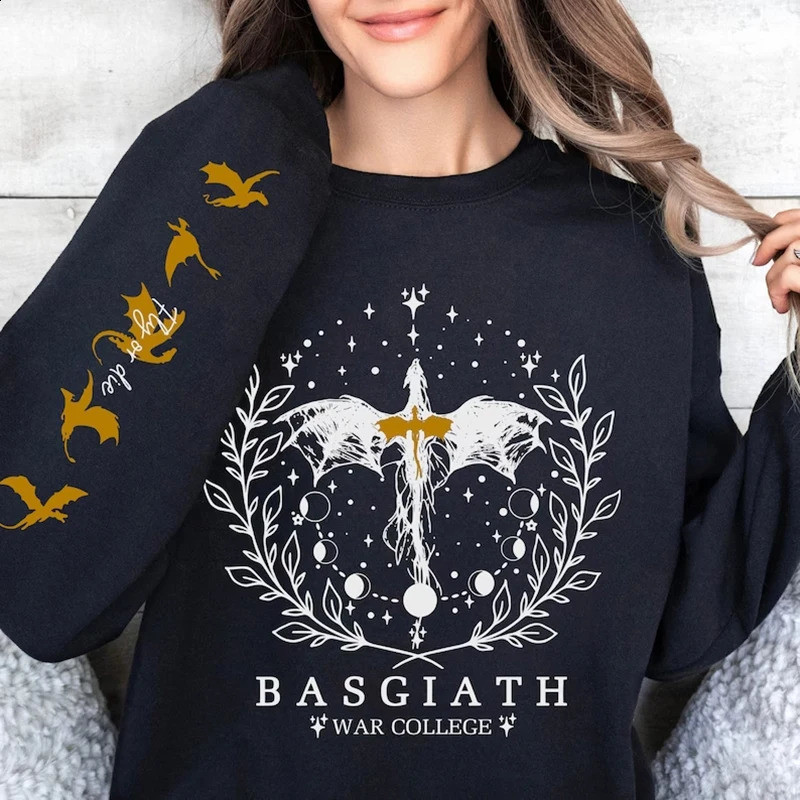 Fourth Wing Sportswear Basgiath War College Sportswear Womens Graphic Hoodie Rider Quadrant Fantasy Reader Bookish Pullover Top 240926