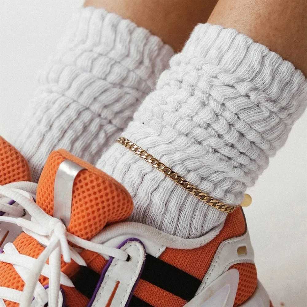 Stainless steel delicate womens anklet gold chain anklet bracelet do not fade on the legs W240926