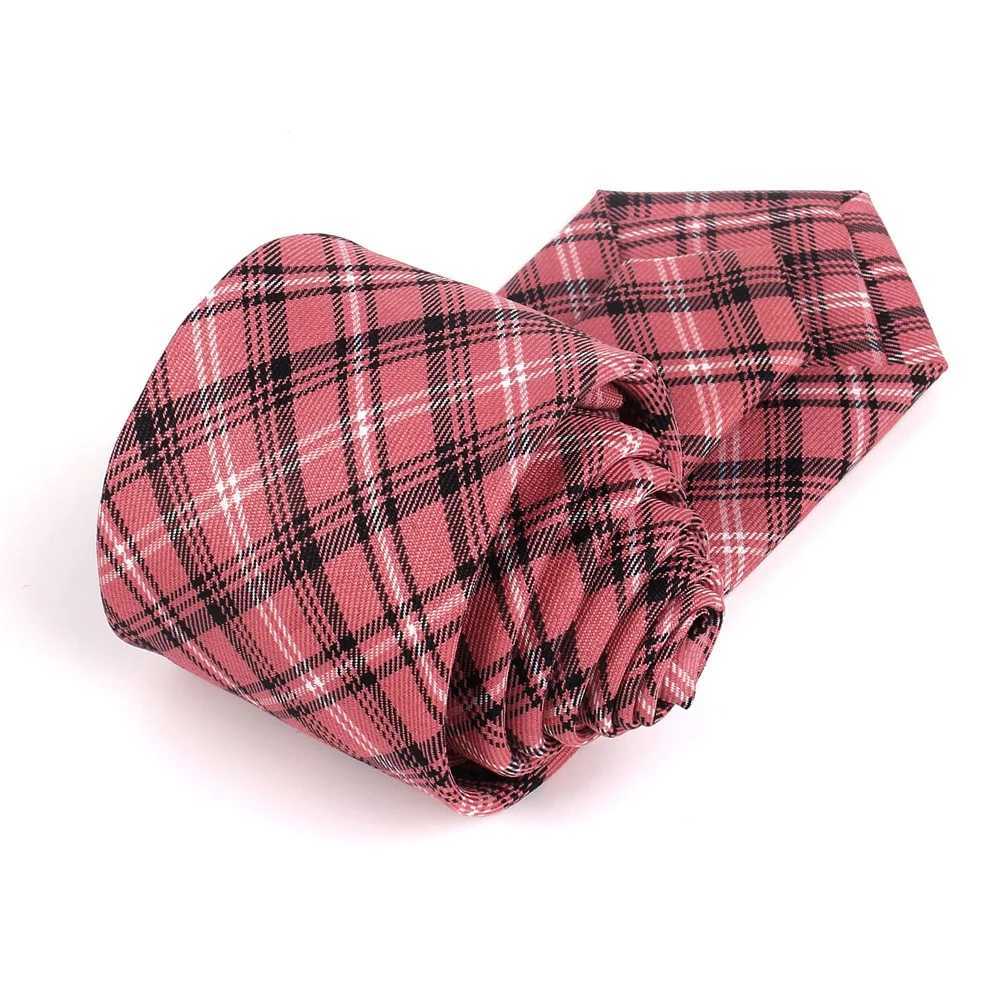 Red plain weave tie mens tight tie mens tie used for wedding business casual checkered tie classic set ultra-thin tie Gravatas Y240925