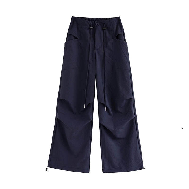 American work women's 2024 autumn new product high waist loose slimming quick drying casual sports straight wide leg pants
