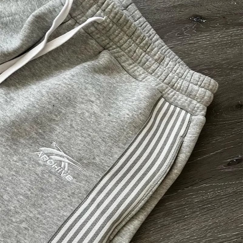 Y2k Embroidered Gray Casual Pants Camo Functional Tactical Mens Premium Jogging Drawstring Sweatpants y240925