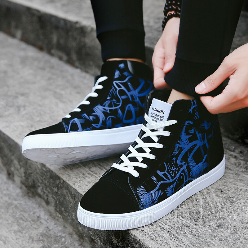 2024 Four Seasons Casual High Top Sports Fashionable and Comfortable Men's 39-44 White, Blue, Black, Red Designer Shoes