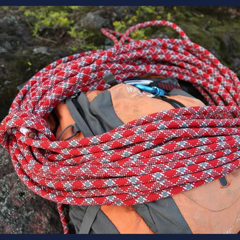 Outdoor 12mm climbing rope climbing high-strength static survival fire rescue safety rope climbing equipment CL240926