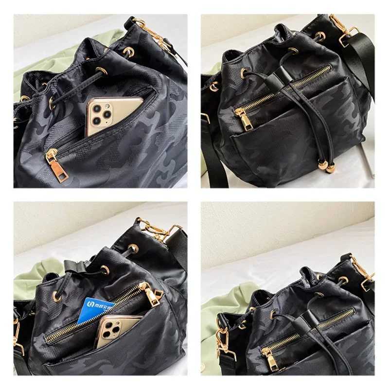 Women Fashion Camouflage String Waterproof Nylon Shoulder Bag Female Crossbody bag Ladies Bolsa Waterproof Travel Messenger Bags M240925