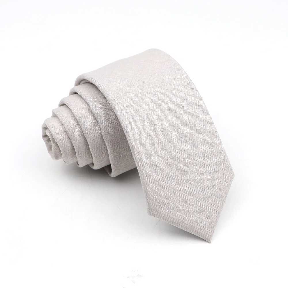 New Mens Solid Color Tie Skinny Casual Anti-wrinkle Necktie For Wedding Suit Neckties Blue Grey Ties Cravat Gift Accessory X250407
