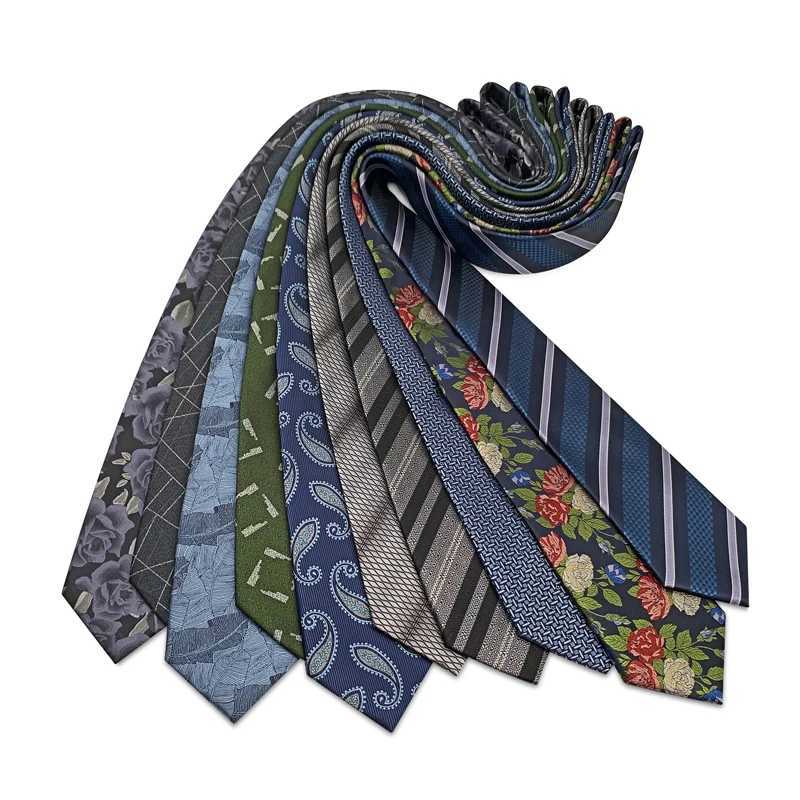 8cm wide premium round neck mens patterned navy neck tie for girls casual tight tie wedding set tie Y240925