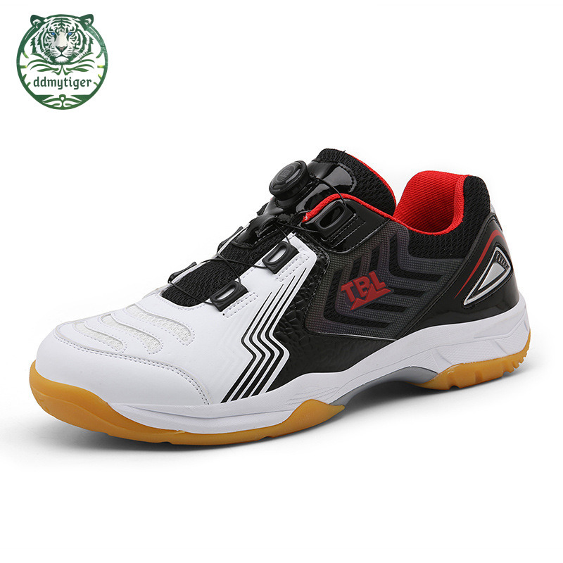 ddmytiger Badminton couple's style, table tennis shoes, wear-resistant non slip, four season rotating buckle, men's and women's sports 