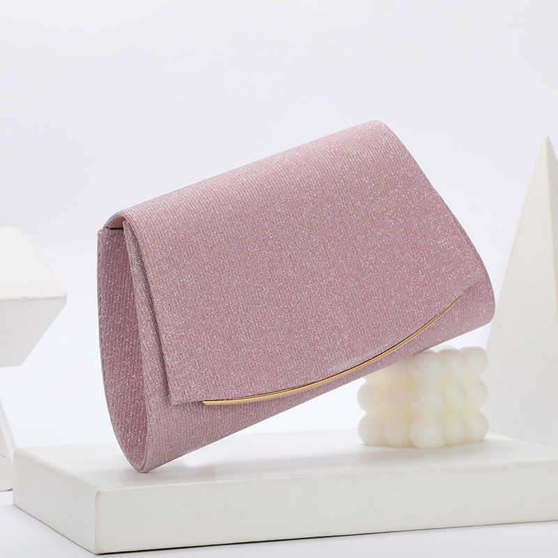 Clutch Bag New Hand Bag Pure Color Designer Bag Simple Party Reflective Shiny Pu One Shoulder Slanting Womens Evening Bag 240920