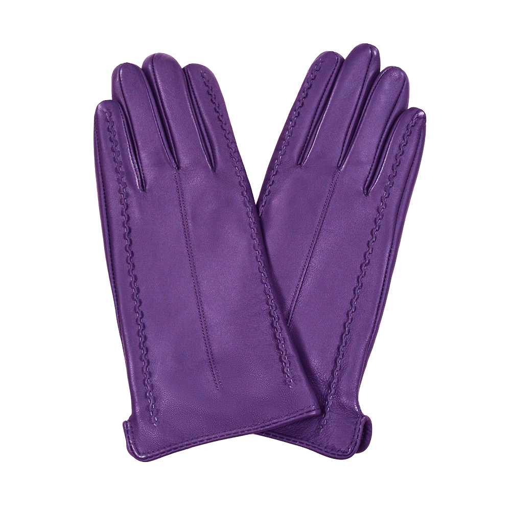 New Fashion Winter Warmth Women's Fashion Real Leather Gloves Fur Lined Gloves Mittens For Formal Occasions