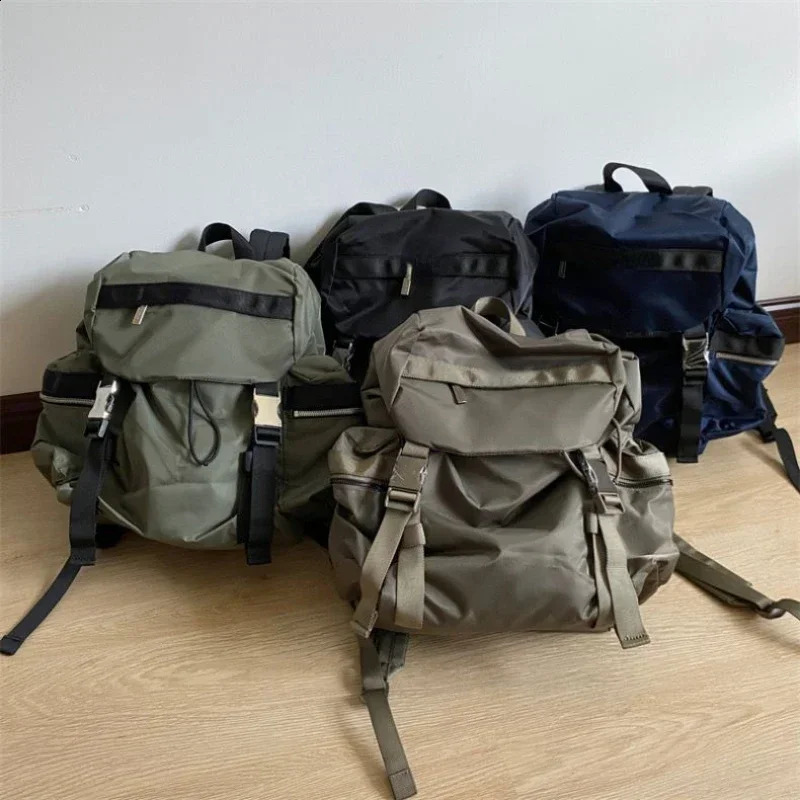 High-capacity Grunge Pockets Backpack Women All Match Fashion Vintage Schoolbags Y2k Aesthetic Ins Simple Backpac for Students 240921 96cb