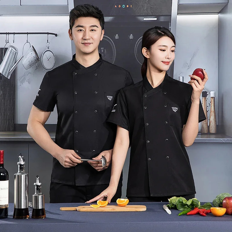 Male and female chef uniforms catering restaurant chef jackets cooking workwear coffee shop waiter uniforms 240926 - view 5