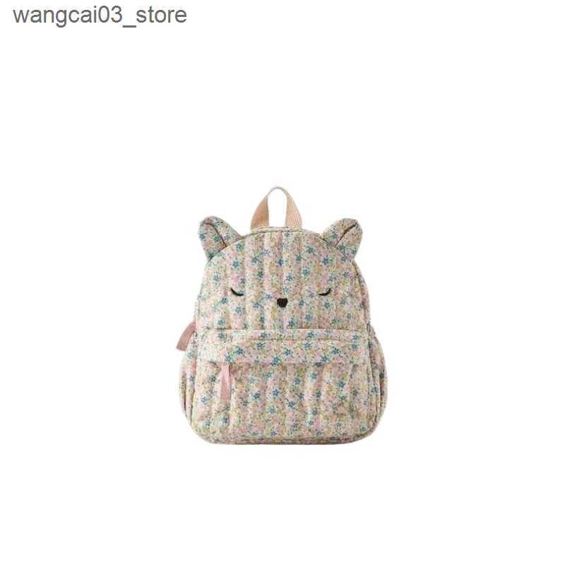 Backpacks Cartoon Embroidered Kids Backpack Fashion Print Floral Kids Backpack for Girls Boys School Bags Backpacks for Kids L240910