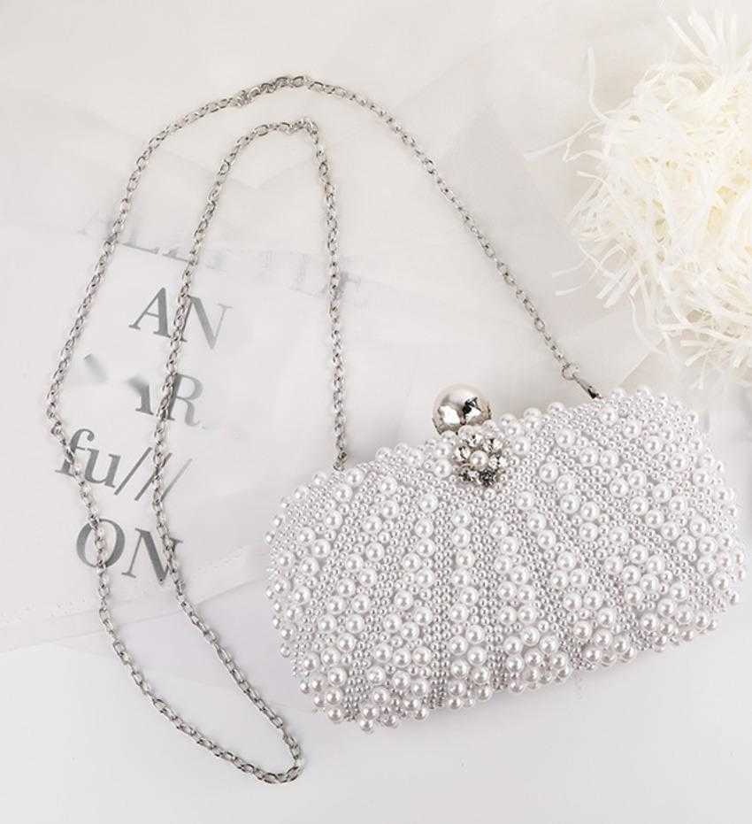 Clutch Bag Trendy Designer Bag Pearl Dinner Bag Chain Single Shoulder Bag Elegant Lady Exquisite Evening Bag 240920