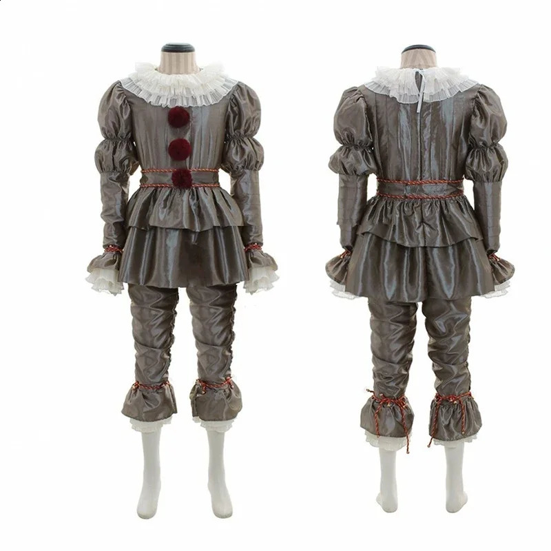 Halloween costume clown cosplay costume movie Penny Stephen King horror mask clown jacket pants Christmas set 240926
