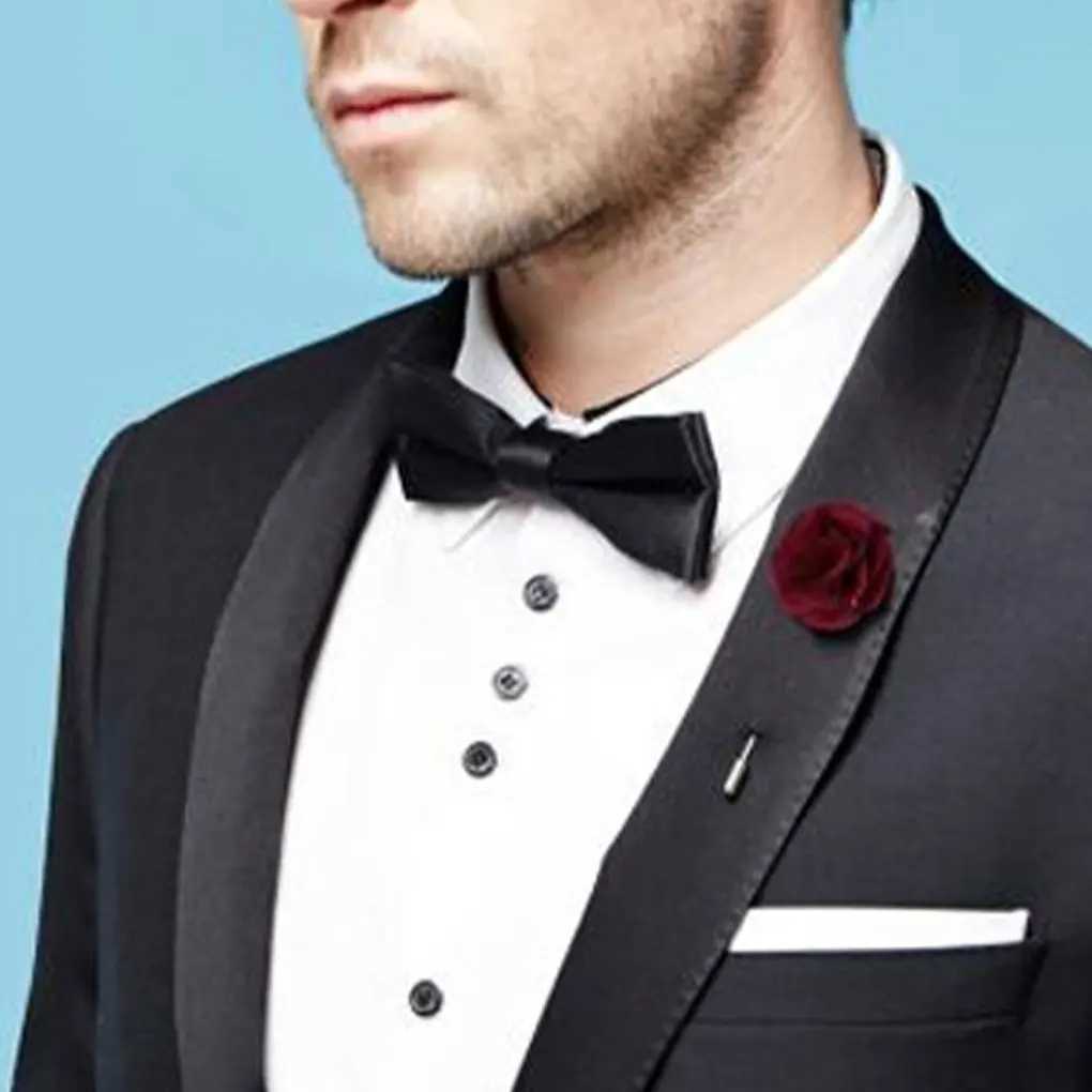 Black wide application pre bound classic bow tie suitable for any occasion Y240925