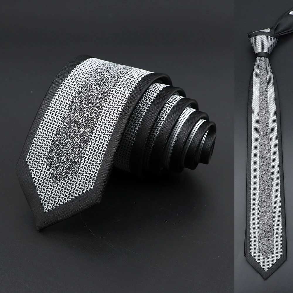 Skinny 6cm Ties For Men Wedding Dress Necktie Floral Paisley Patchwork Black Blue Tie Business Slim Shirt Accessory Gift Cravate X2504071