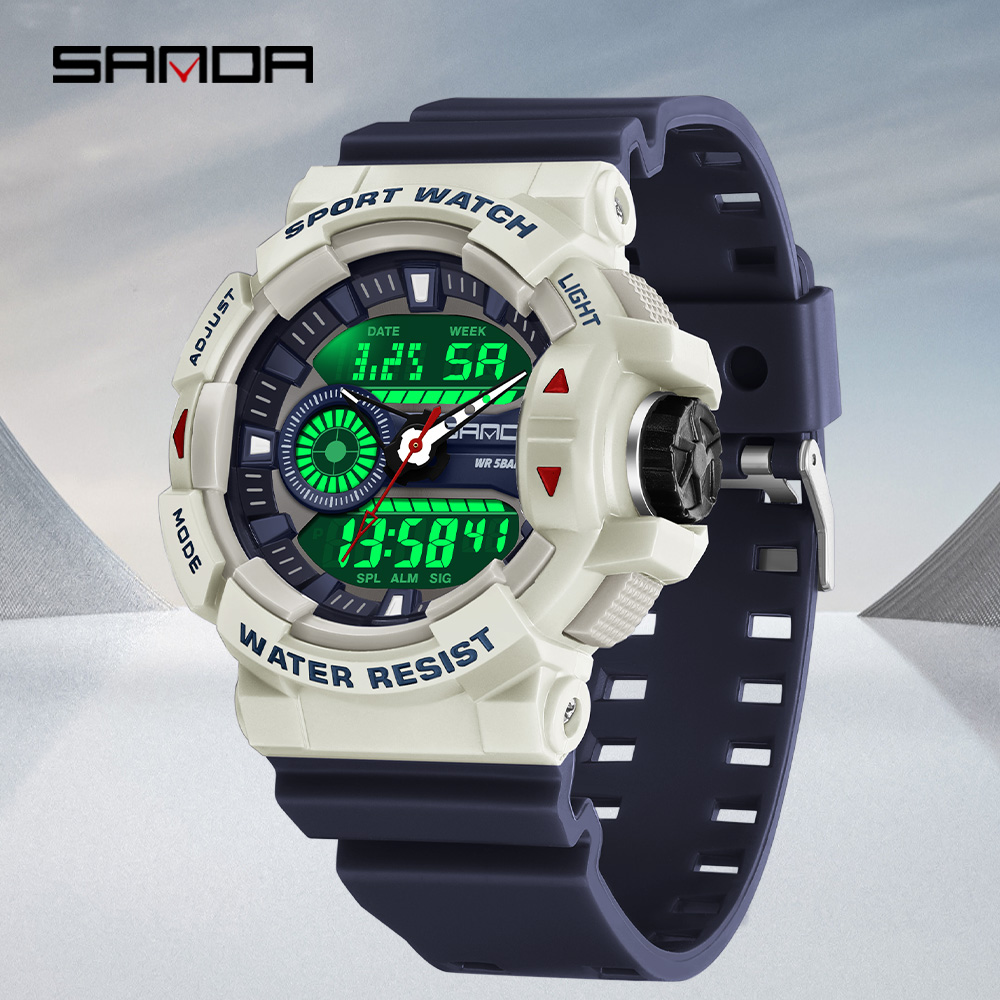 SANDA G Style Men Digital Watch Date Military Sports Watches Waterproof Electronic Wristwatch Mens Clock Orologio da uomo 3310