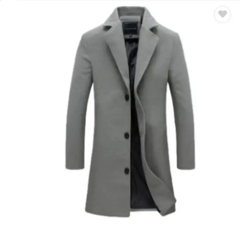SpringSummer Casual Mens Long Wool Windproof Cover Loose Size Fashion Personality Simple Solid Color Large Coat 240921