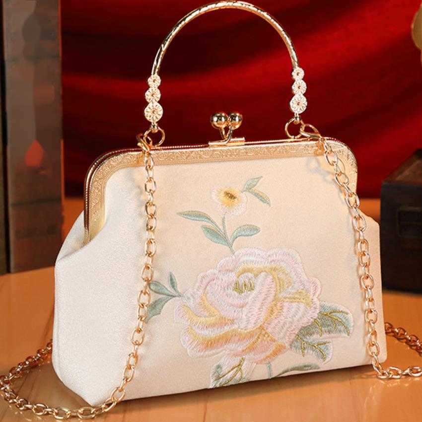 Clutch Bag New Banquet Bag New Chinese Style Cheongsam Designer Bag Elegant Crossbody Bag Bridesmaid Handbag 240920