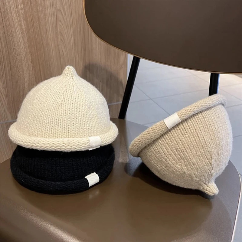 winter warm baby hat soft knitted boy and girl bear outdoor cold proof toddler pull 240925