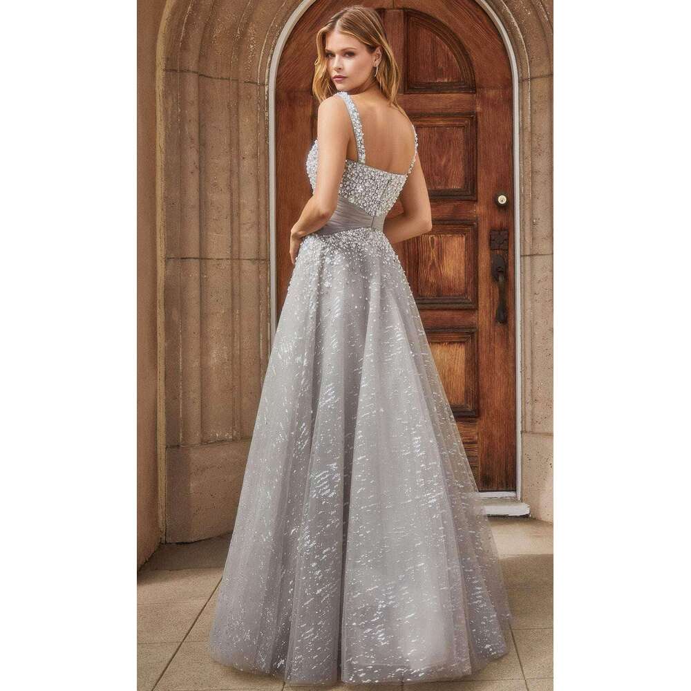 Sparkg Evening A-E Crystal Sequined Backless Sleeveless Prom Gown Princess Party Dress Vestido De Noite Custom Made 6660311