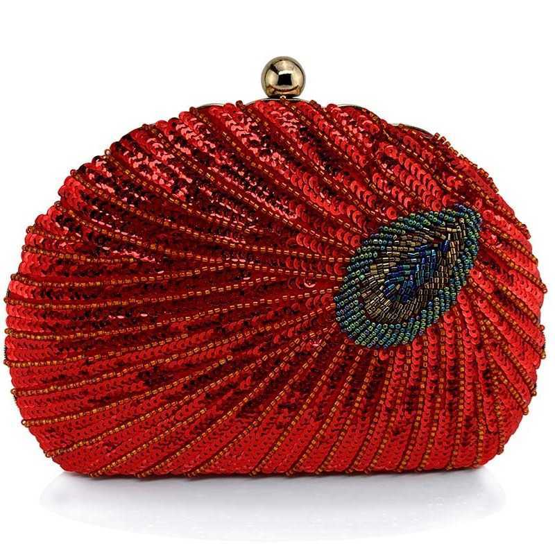 Clutch Bag Heavy Craft Beaded Embroidered Designer Bag Sequin Evening Dress Dinner Bag Cheongsam Slanting Across One Shoulder Handbag 240920