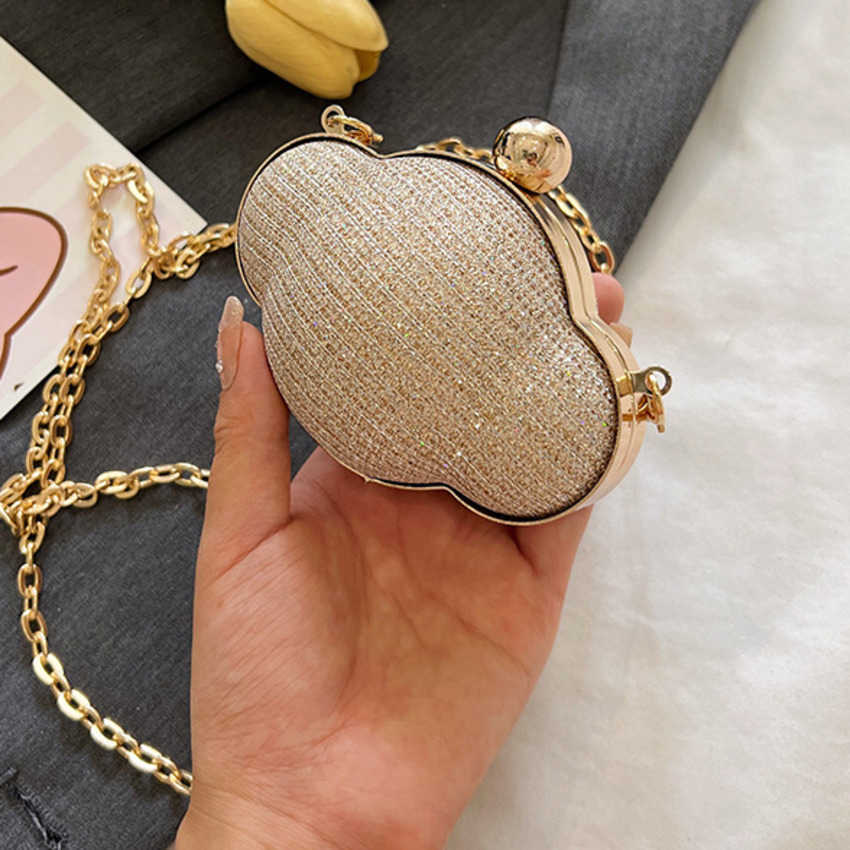 Clutch Bag Chain Designer bag for Women with Niche Fashion Trend Hook Shell Shaped Single Shoulder Crossbody Bag for Womens Banquet Bag 240920