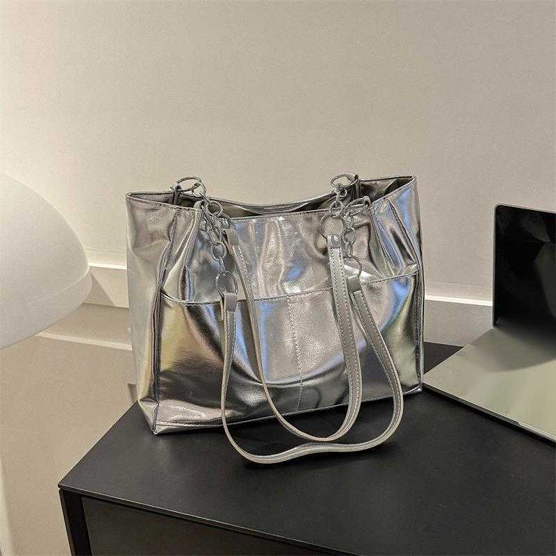 CMM New Womens Single Shoulder Tote Bag Trendy Fashion Handbag Shopping Bag Waterproof Large Capacity Simple Storage Bag