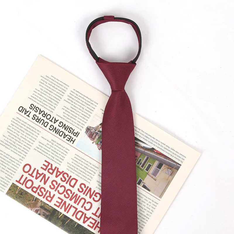 Mens solid color tight zipper 6cm tie used for wedding dresses black collar fashionable Cravate Business ultra-thin shirt accessories Y240925