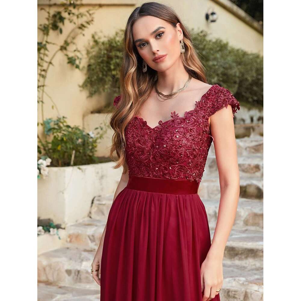 Baby Bury Bridesmaid Dresses Beading Pearls Bodice Chiffon A e Skirt Maxi Gown Party CPS233