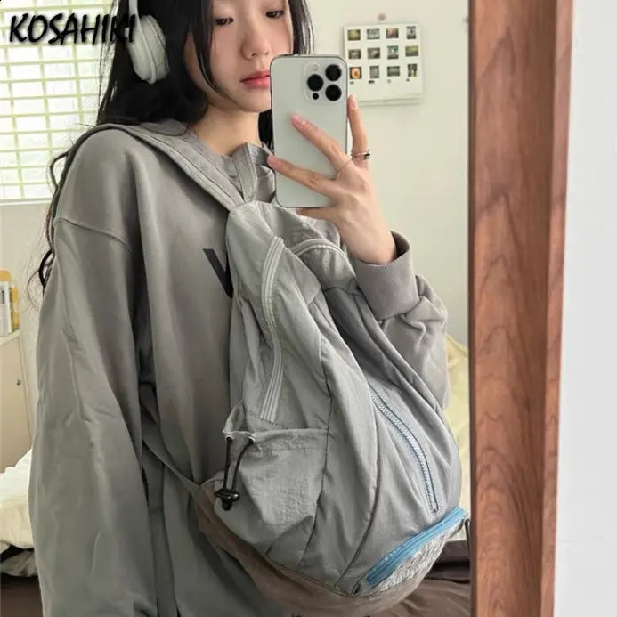 Japanese Y2k Aesthetic Letter Embroidery Bags Women Korean Ins Vintage High-capacity Schoolbags College Student Casual Backpac 240921 67e8 4