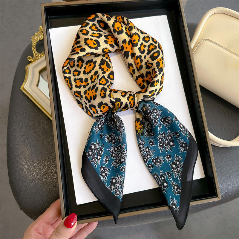 silk Lette ral for Presbya Long Scarves Women ece rint Scarf Fashion Bag Headband resbya 70x70cm Print Simple P scarf designers nice