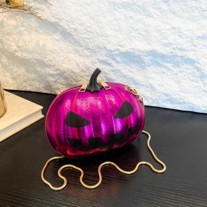 autumn winter bag same style pumpkin funny bag, single shoulder diagonal chain bag, niche and personalized women's bag 240915