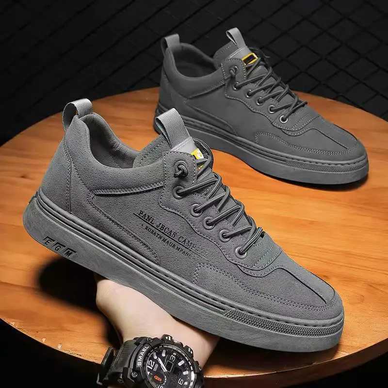 Casual Sneakers Brand Running Walking for Men Outdoor Leather Shoes Comfortable Lace Up Vulcanize Shoe Tenis Mascuo M240