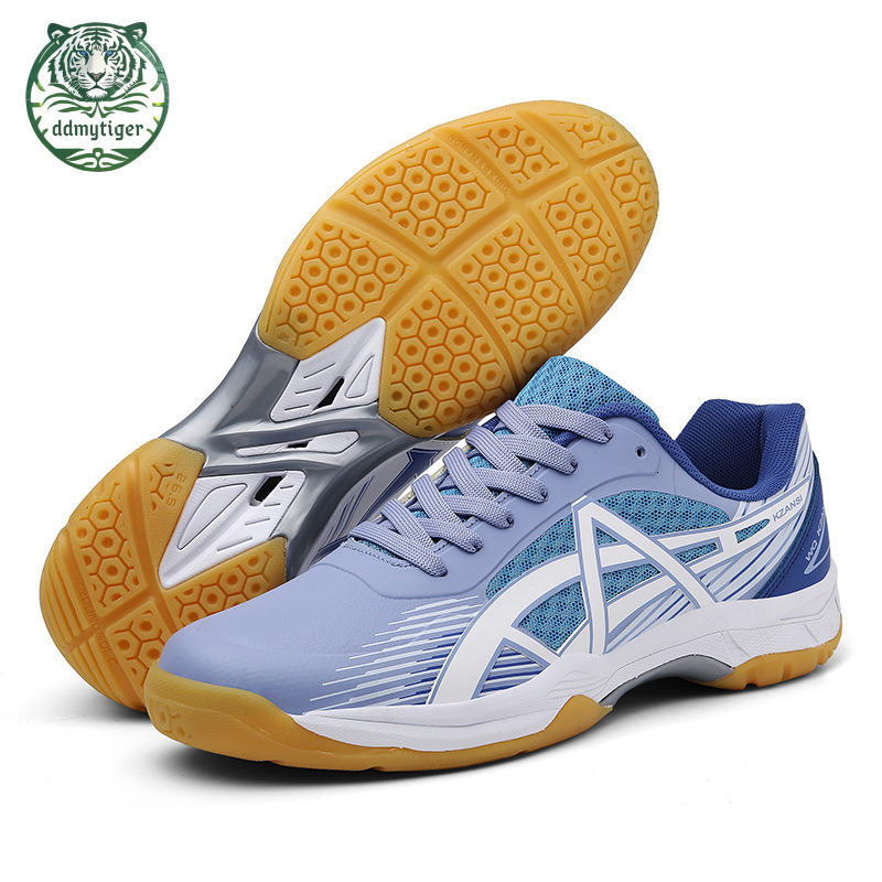ddmytiger 2024 couple's table tennis volleyball badminton shoes, durable cowhide sole, male and female student sports shoes A ddmythur