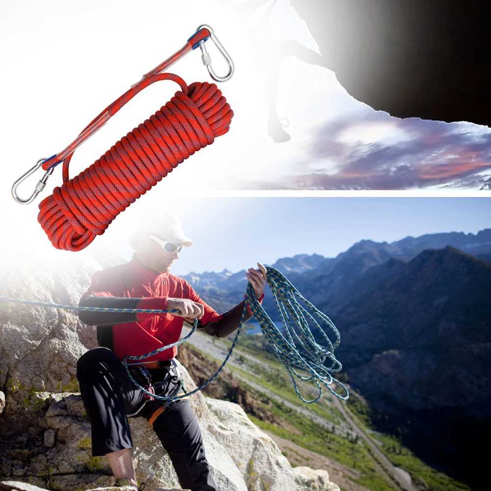 10m outdoor climbing rope climbing equipment 10mm diameter emergency umbrella rope rescue safety rope climbing accessories and tools CL240926