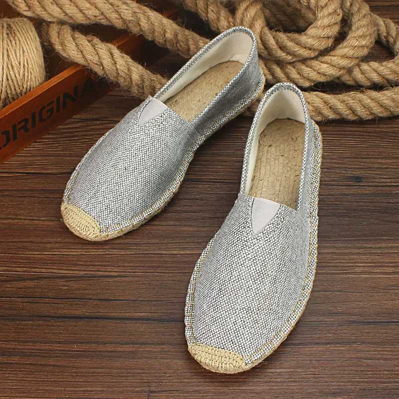 Autumn Men Canvas Shoes Breathable Mens Casual Shoes Slip-On Hemp Shoes Graffiti Espadrilles Women Footwear Flats M240925